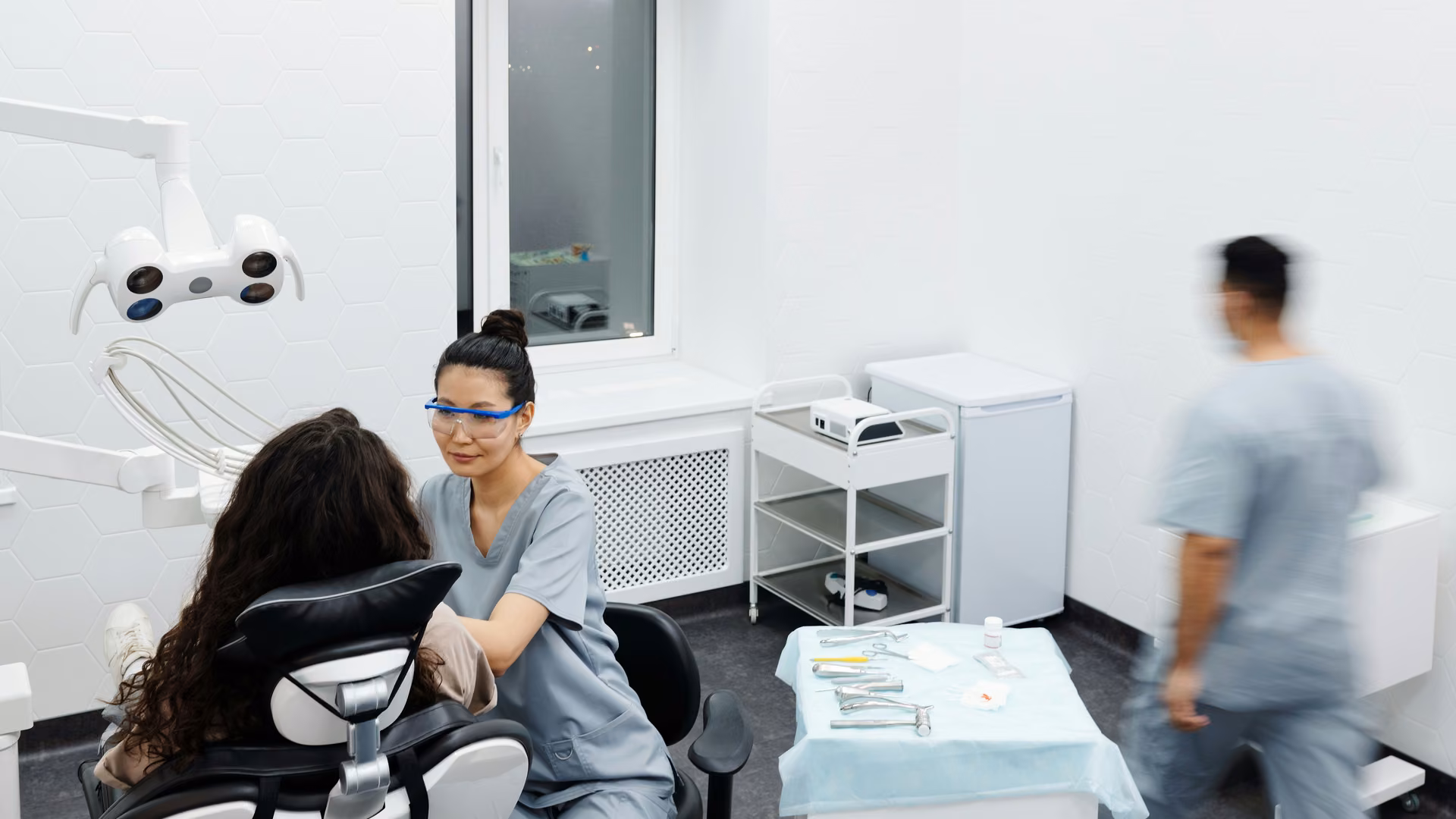 Australian dentist in a modern clinic